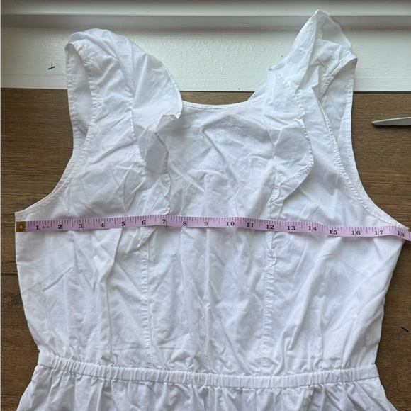 J Crew Women’s White Ruffle Shoulder Sundress Size 10 - Picture 2 of 8
